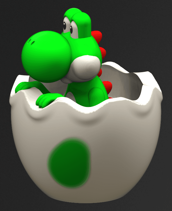 Yoshi Easter Egg (No Shell) 3d model