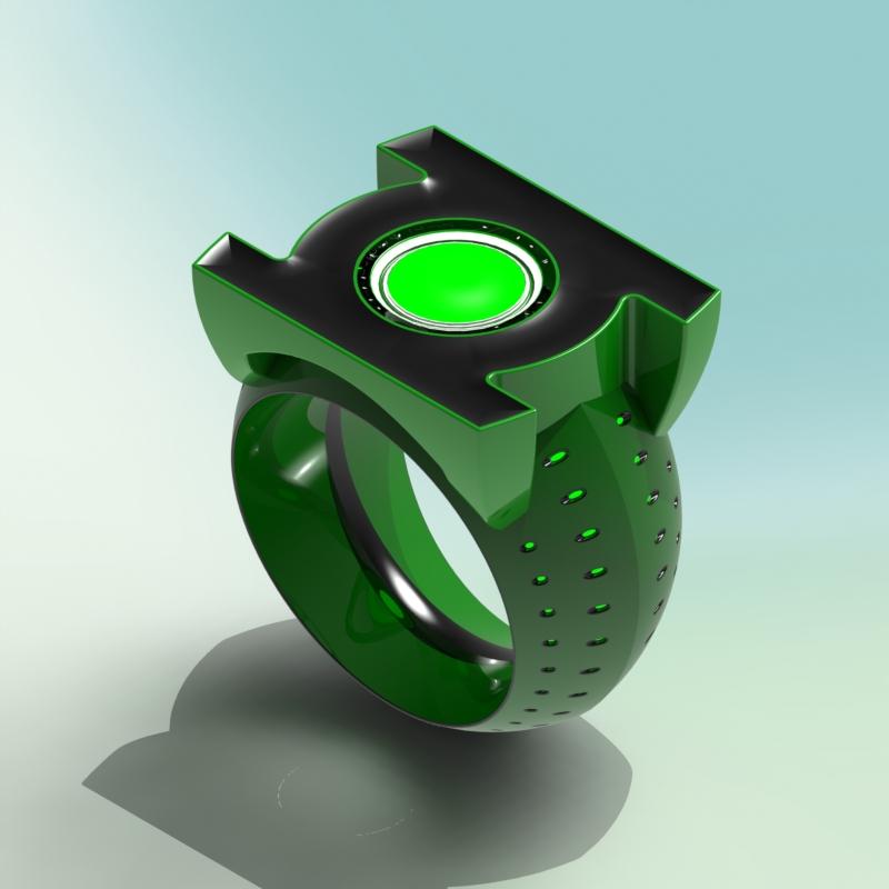 Green Lantern Ring 3d model