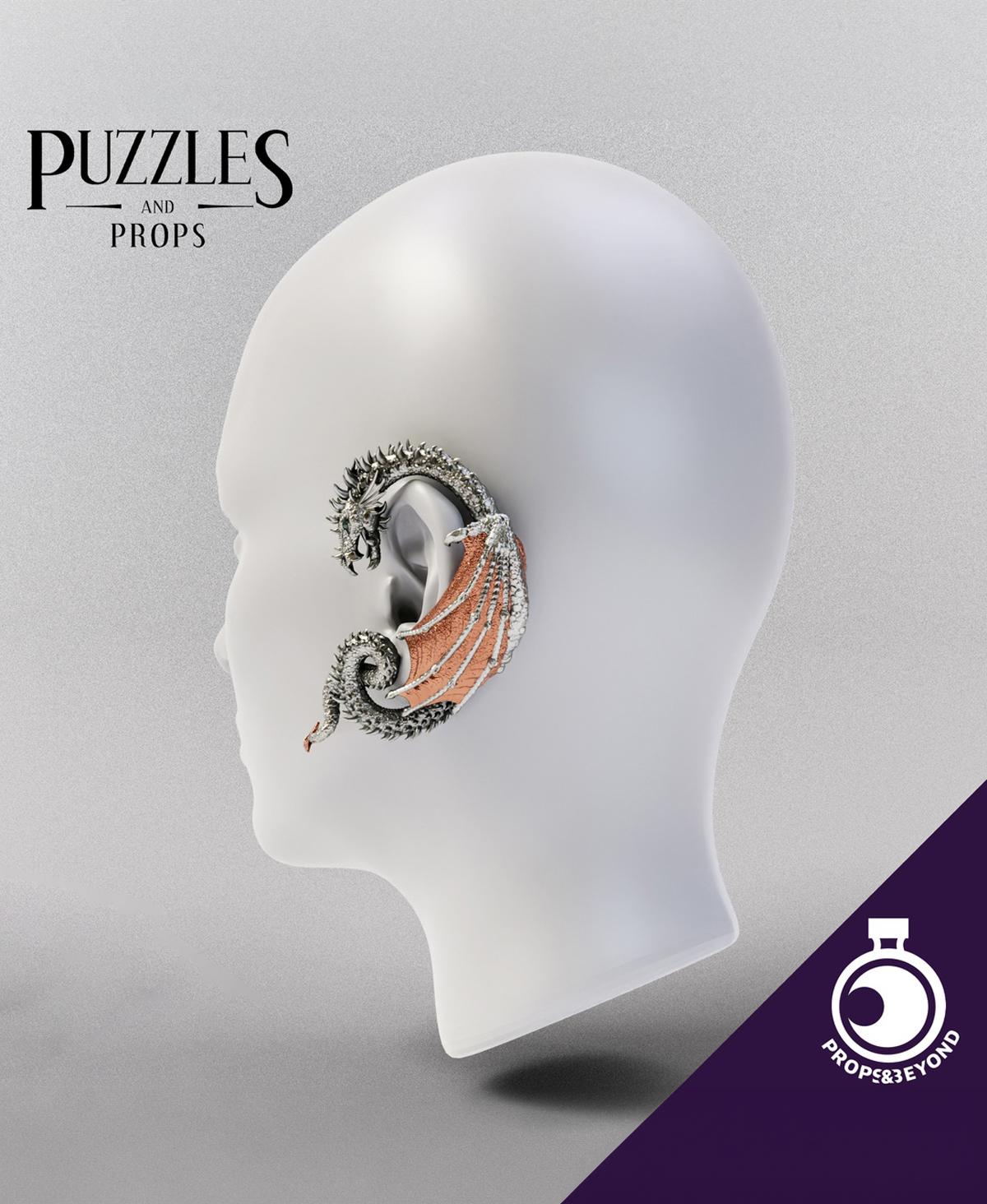 Dragon Earring 3d model