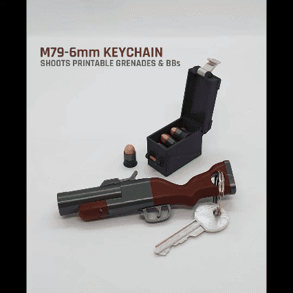 M79-6mm Grenade Launcher Keychain — Functional Blaster 3d model