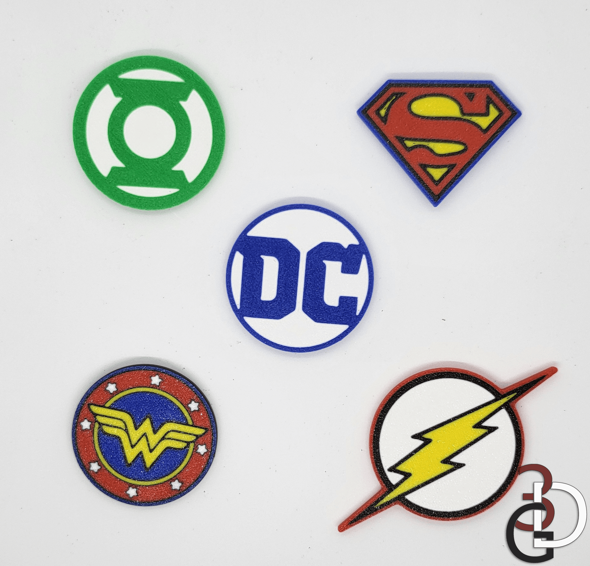 DC themed magnets/coasters 3d model