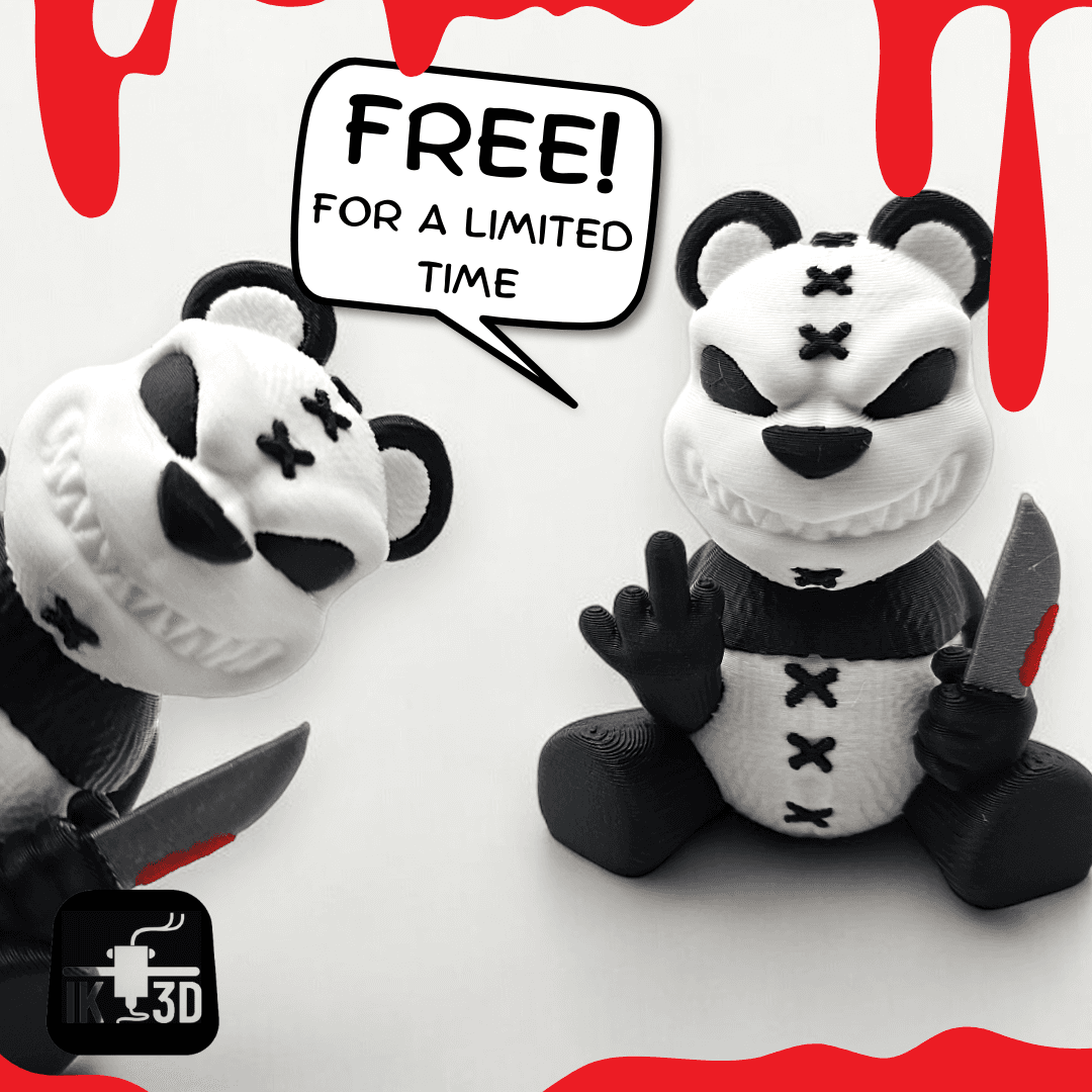 Naughty Panda Flipping the Bird / 3MF Included / No Supports 3d model