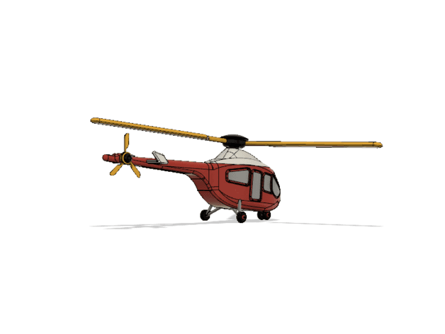 Candy Helicopter with Movements 3d model