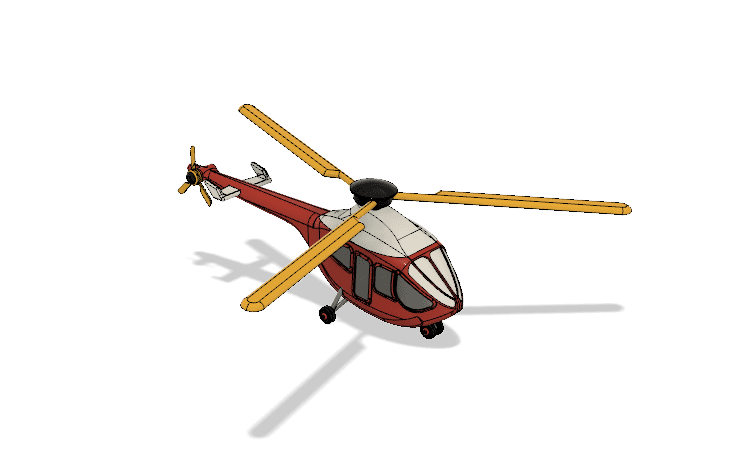 Candy Helicopter with Movements 3d model