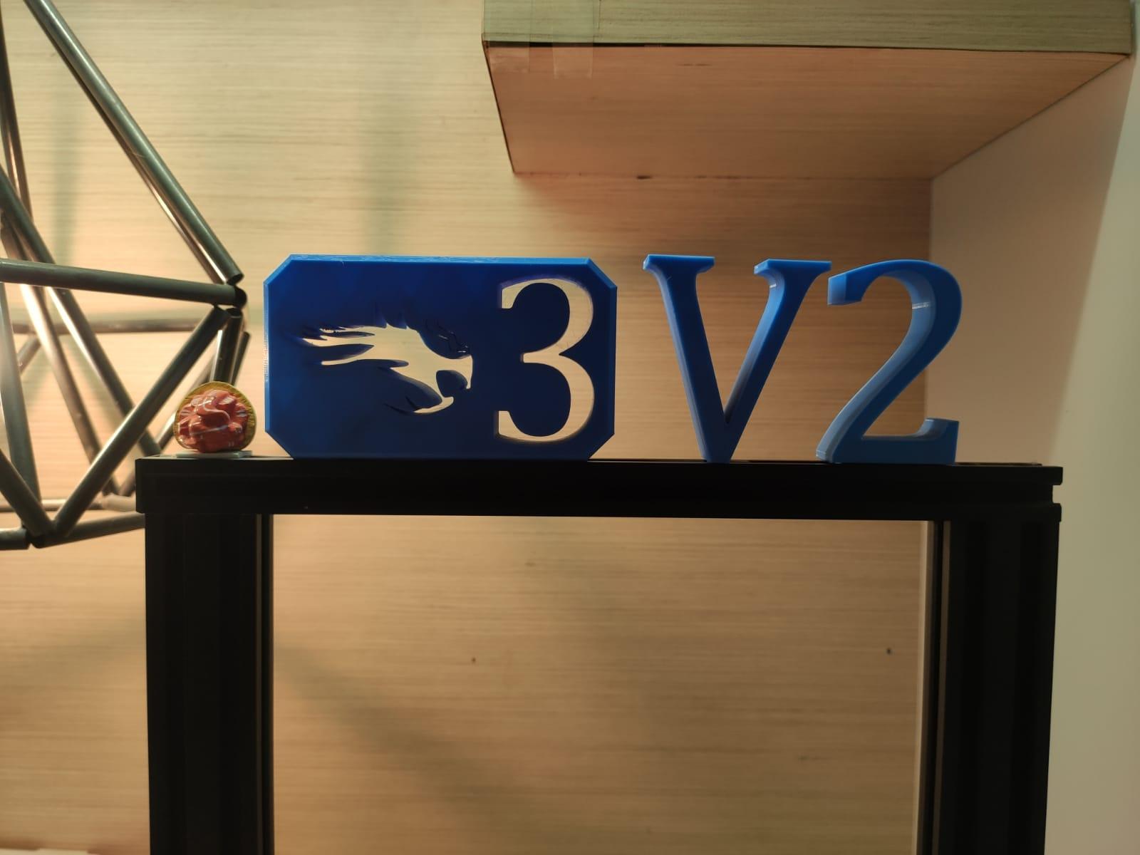 V2 Logo 3d model