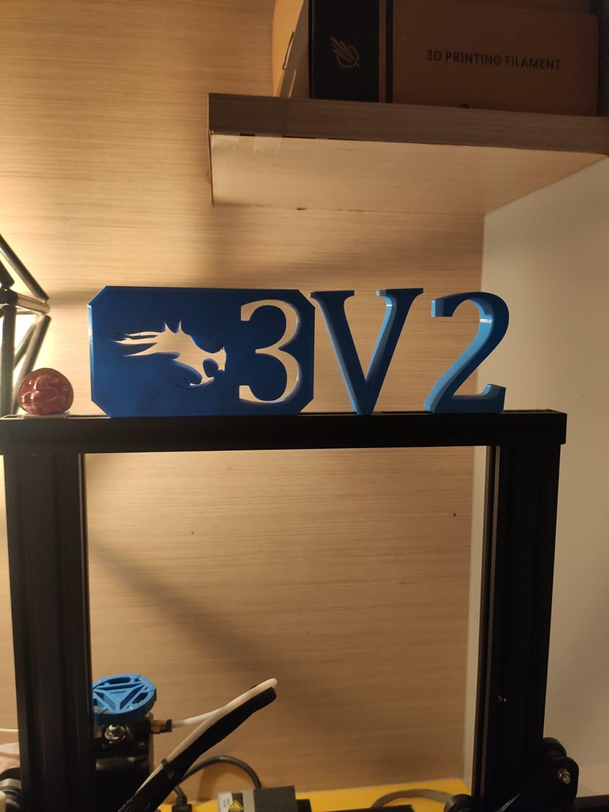 V2 Logo 3d model