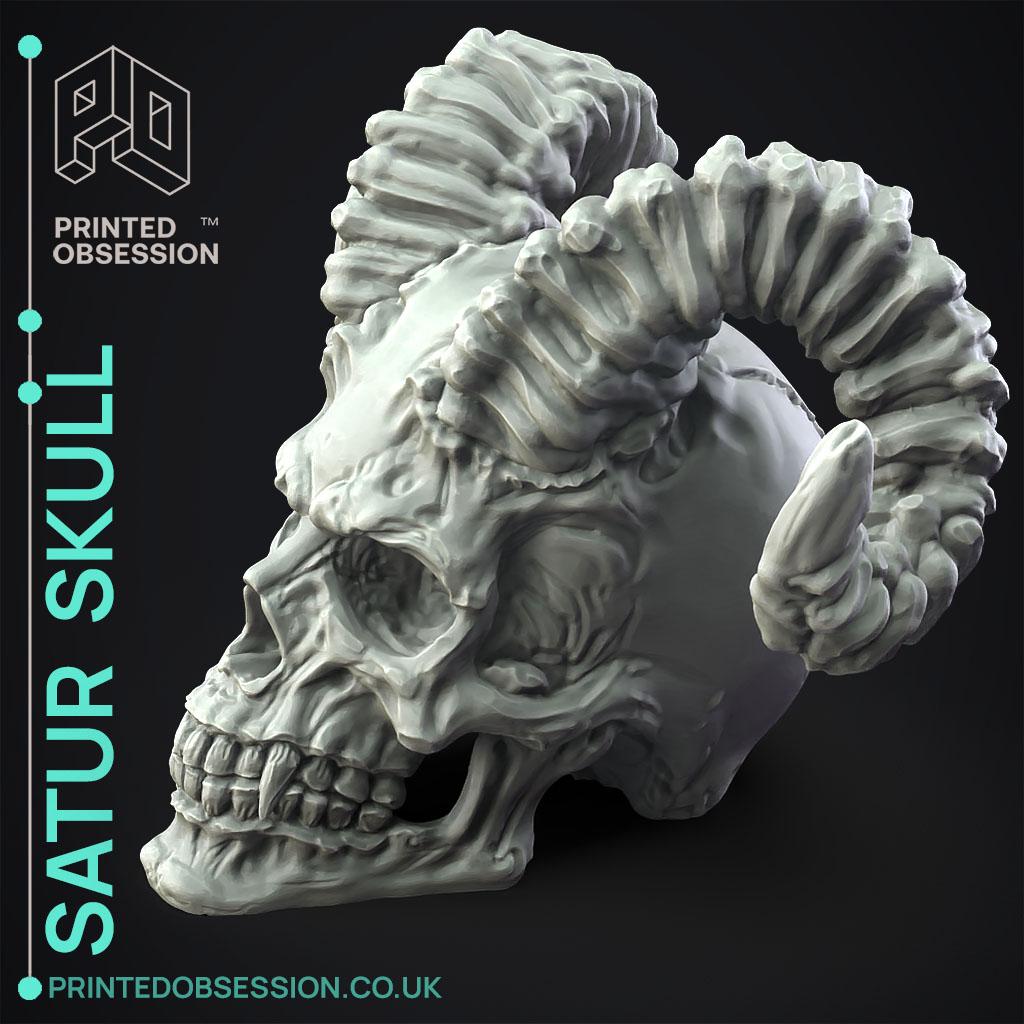 Satur Skull - Decoration  3d model