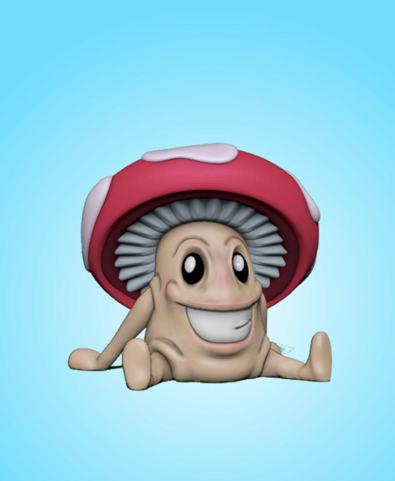 Mushy The Confident Mushroom 3d model