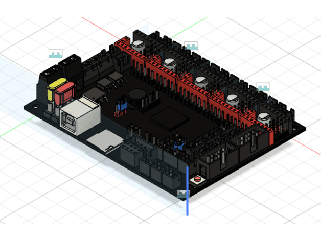 BigTreeTech SKR1.4 with STEP & Fusion 360 Files 3d model