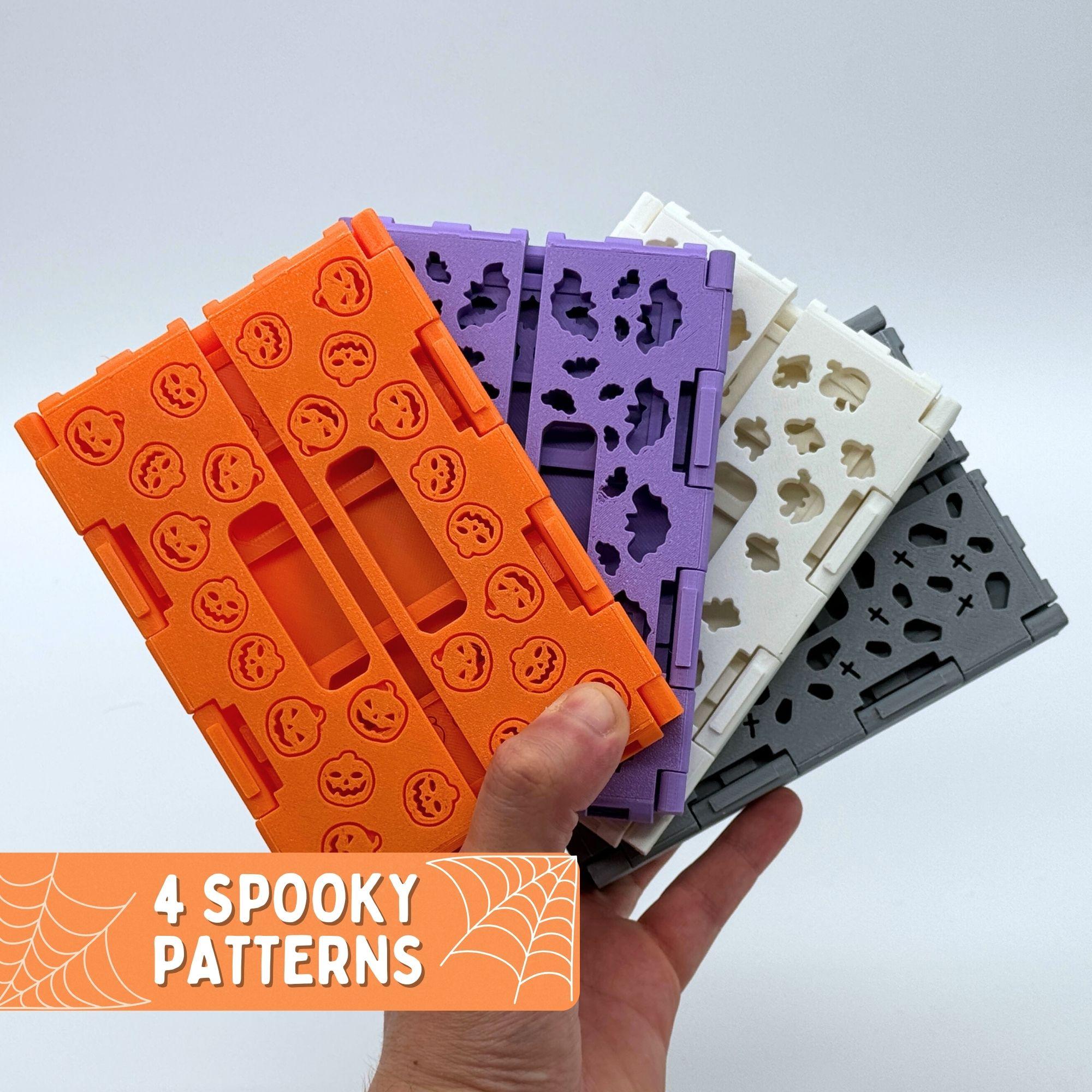 3D Printable Storage Crate Spooky Crates (4 Different Patterns) 3d model