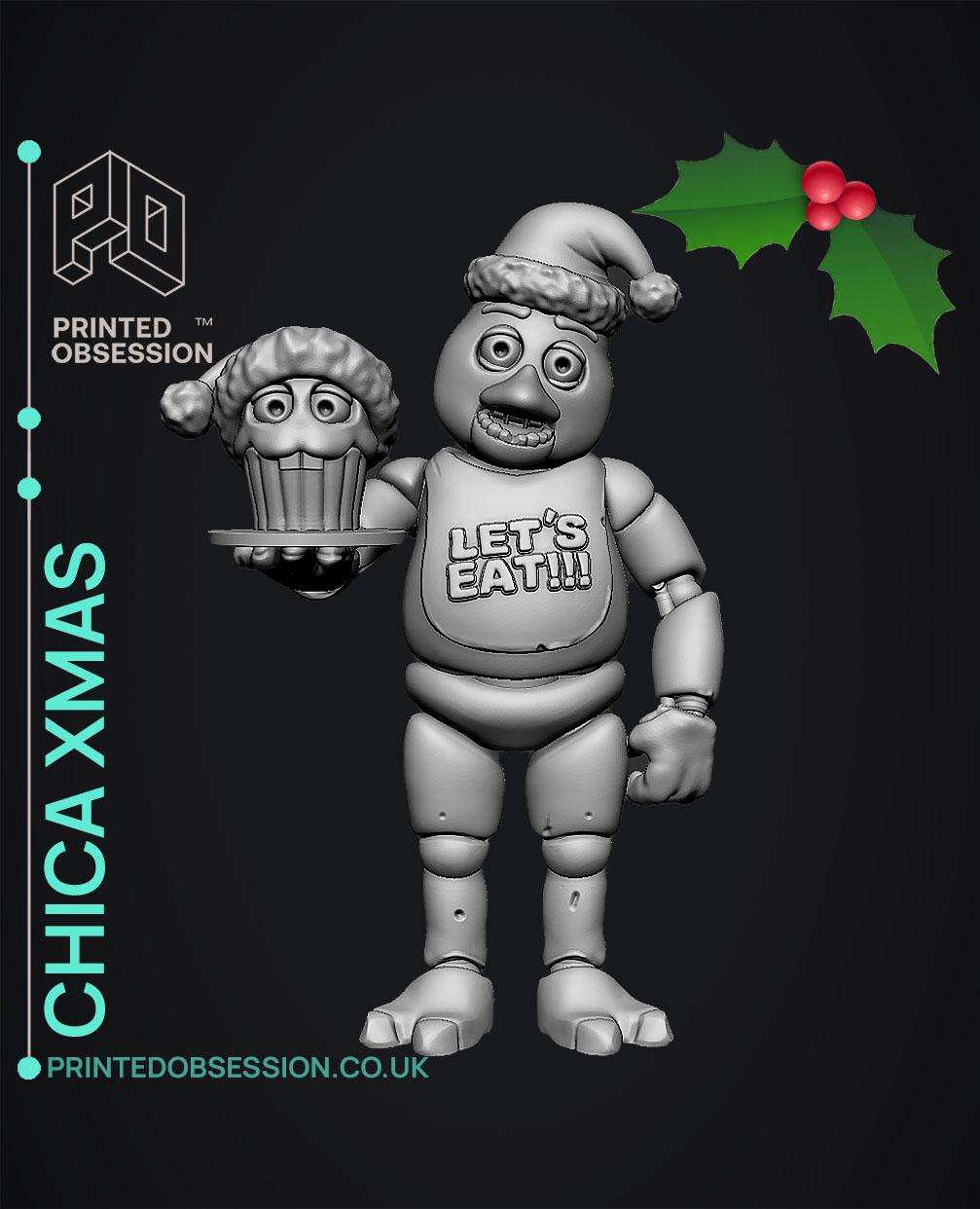 Chica Christmas - FNAF - Fan Art 3d model