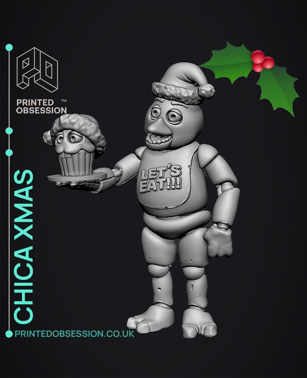 Chica Christmas - FNAF - Fan Art 3d model