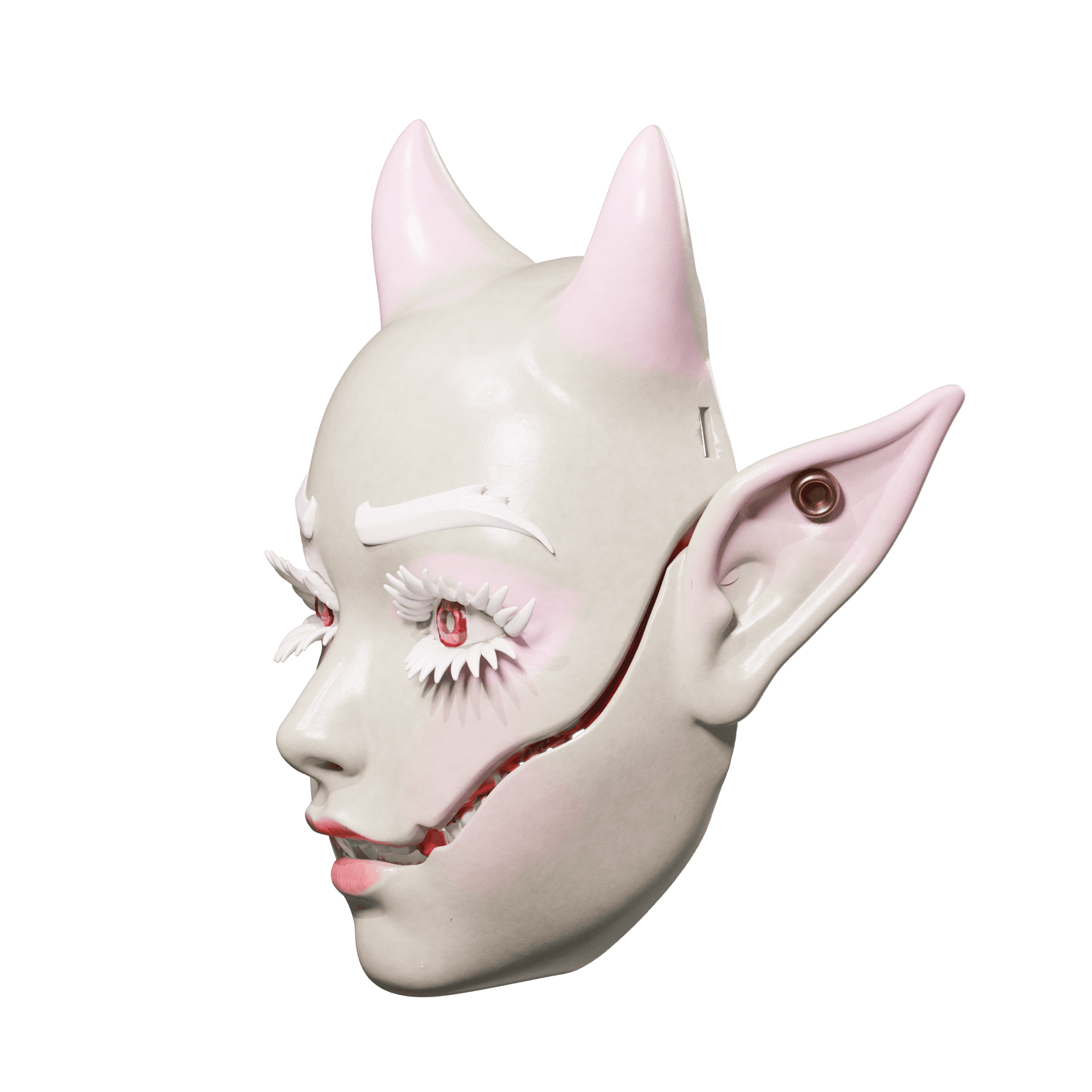 Creepy Doll Mask 3d model