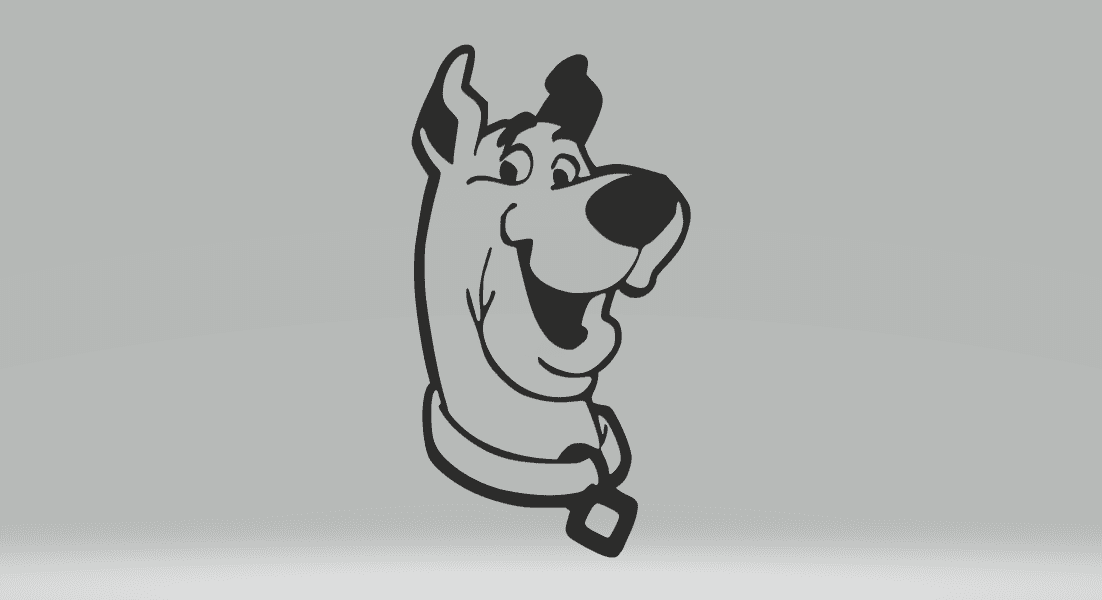 Scooby doo cartoon 2D Art.stl 3d model