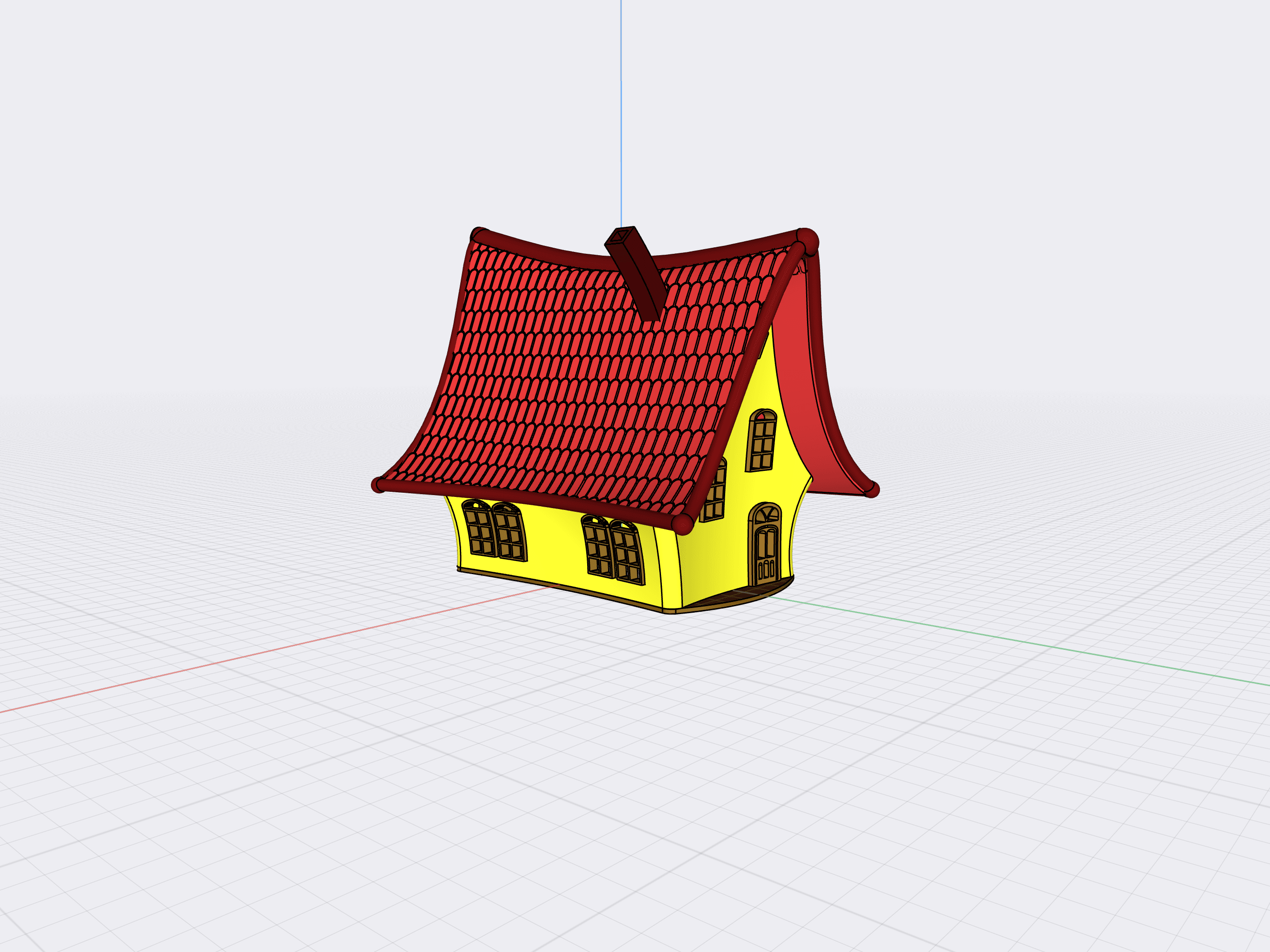 Curved Shack 3d model