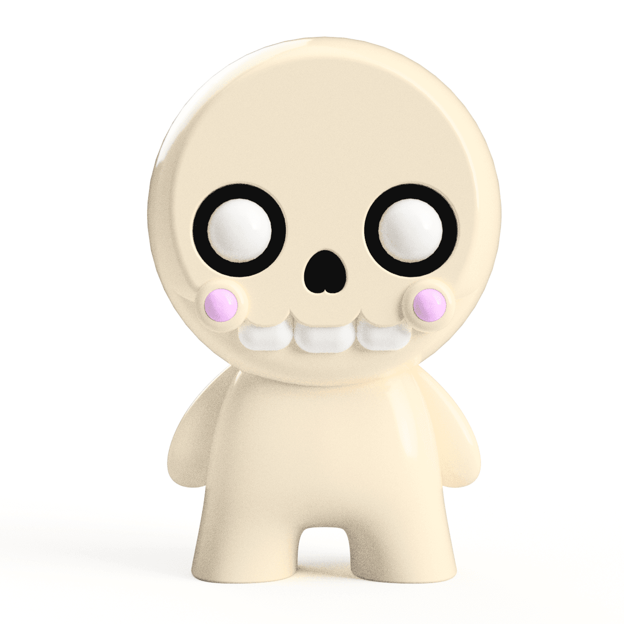 3D Printable Cute Bonehead Skeleton Figure STL - Ideal for Personal & Commercial Crafting 3d model