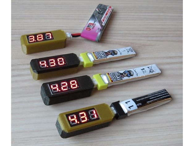 1S Battery Voltage Checker - PH2.0 3d model