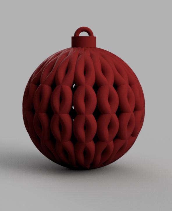 Braided Christmas ball 100mm 3d model