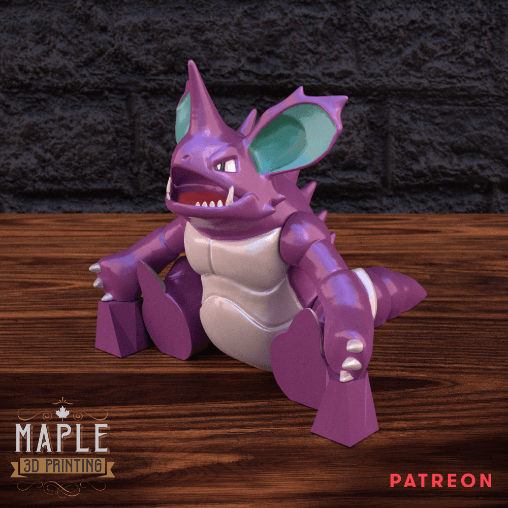 Articulating Nidoking - Pokemon 3d model