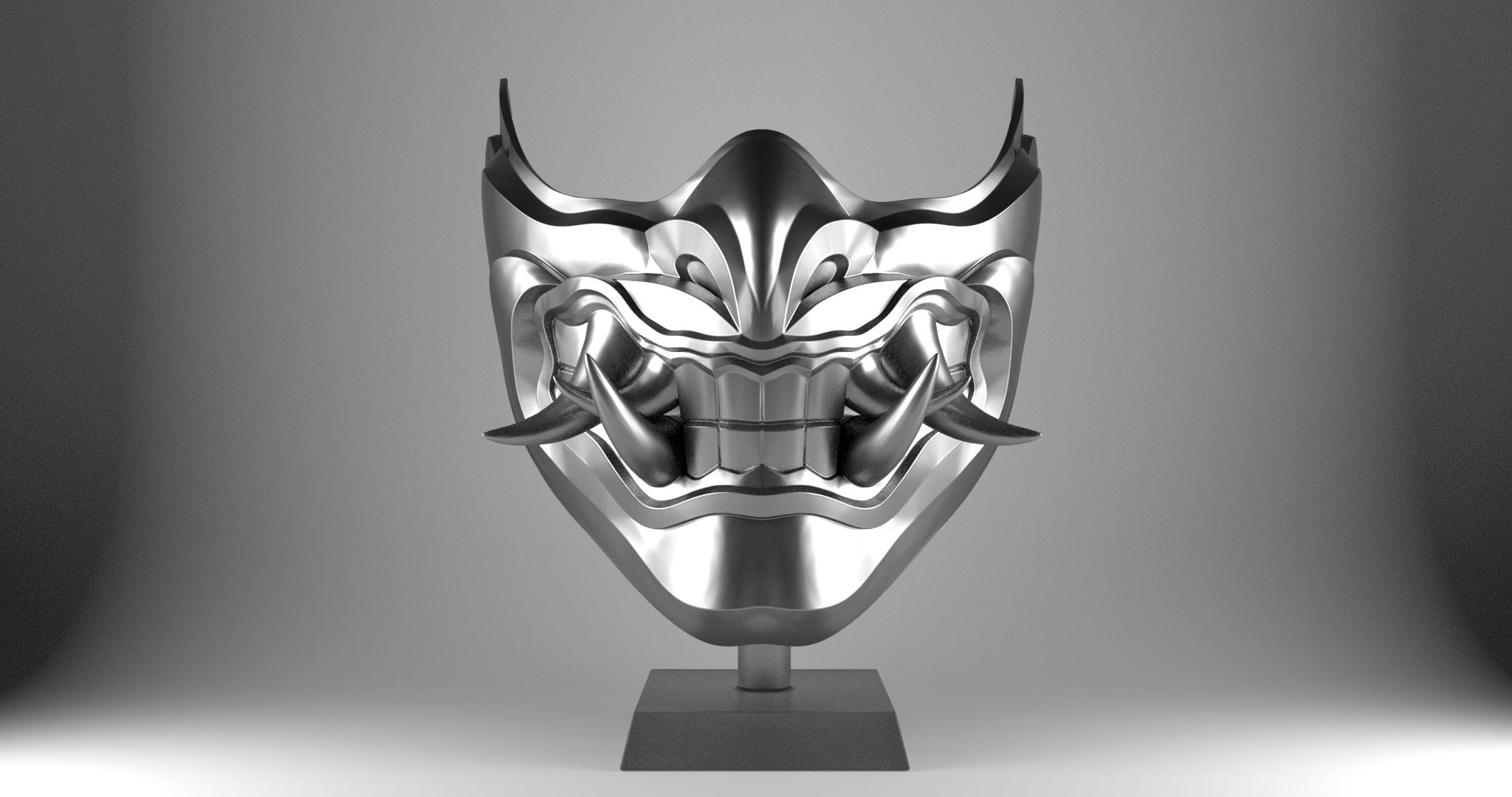 SIlver Samurai Mask 3d model