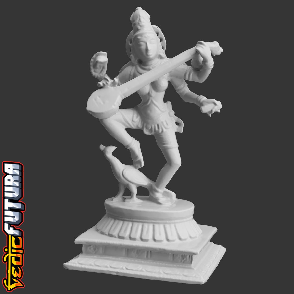 Saraswati Dancing with Peacock 3d model