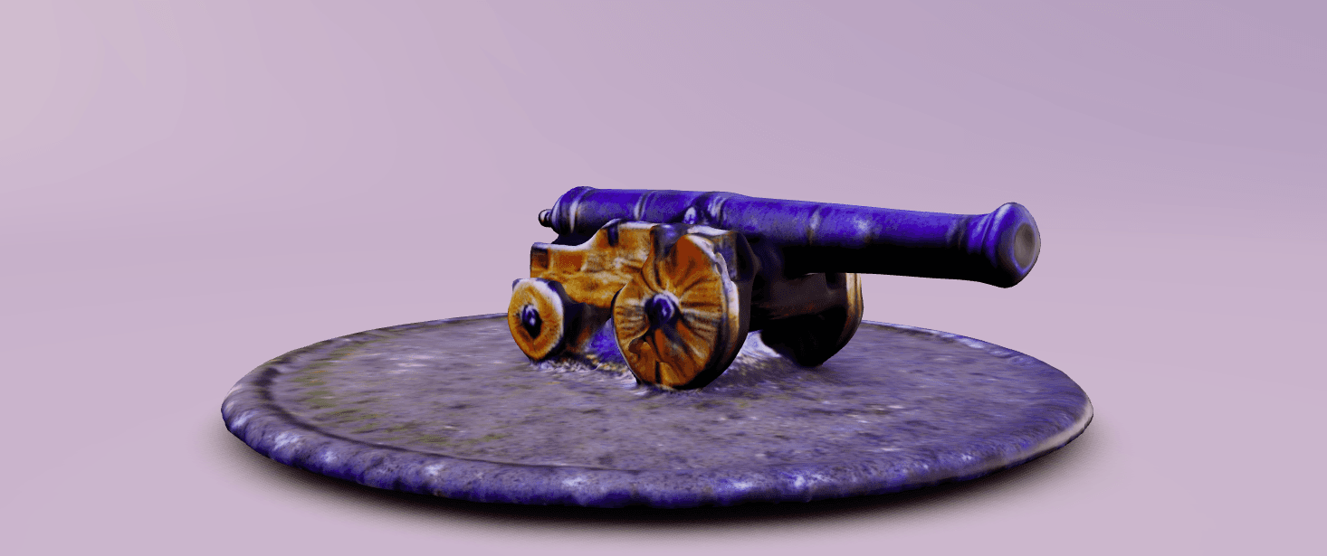 A cannon figure 3d model