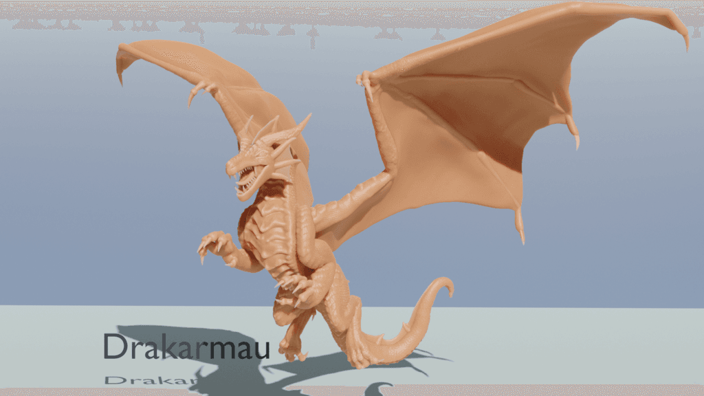 Young Red Dragon 3d model