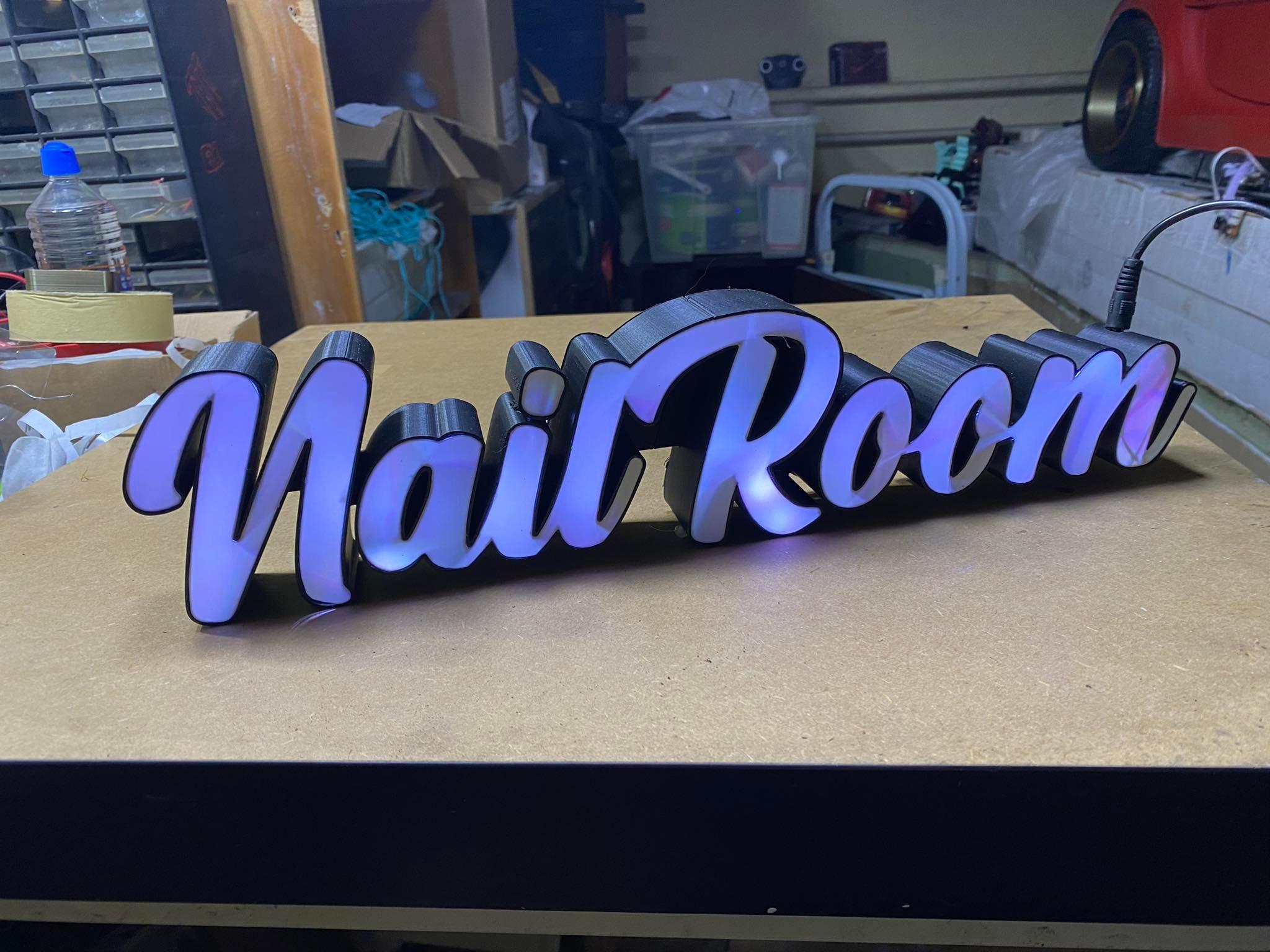 Nail Room Led Sign 3d model