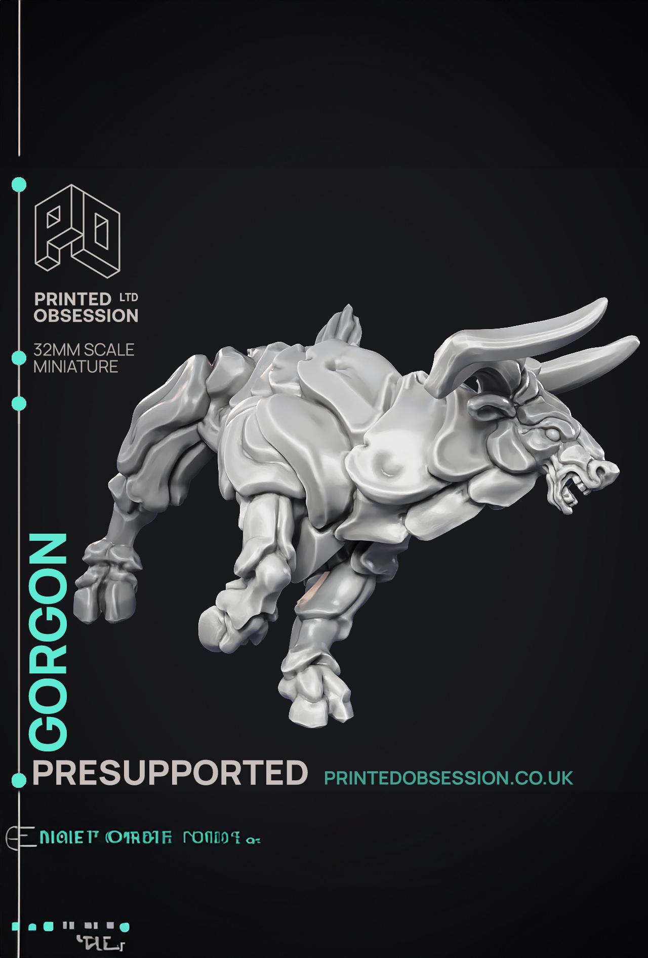 Gorgon - Large Beast - PRESUPPORTED - 32mm scale  3d model