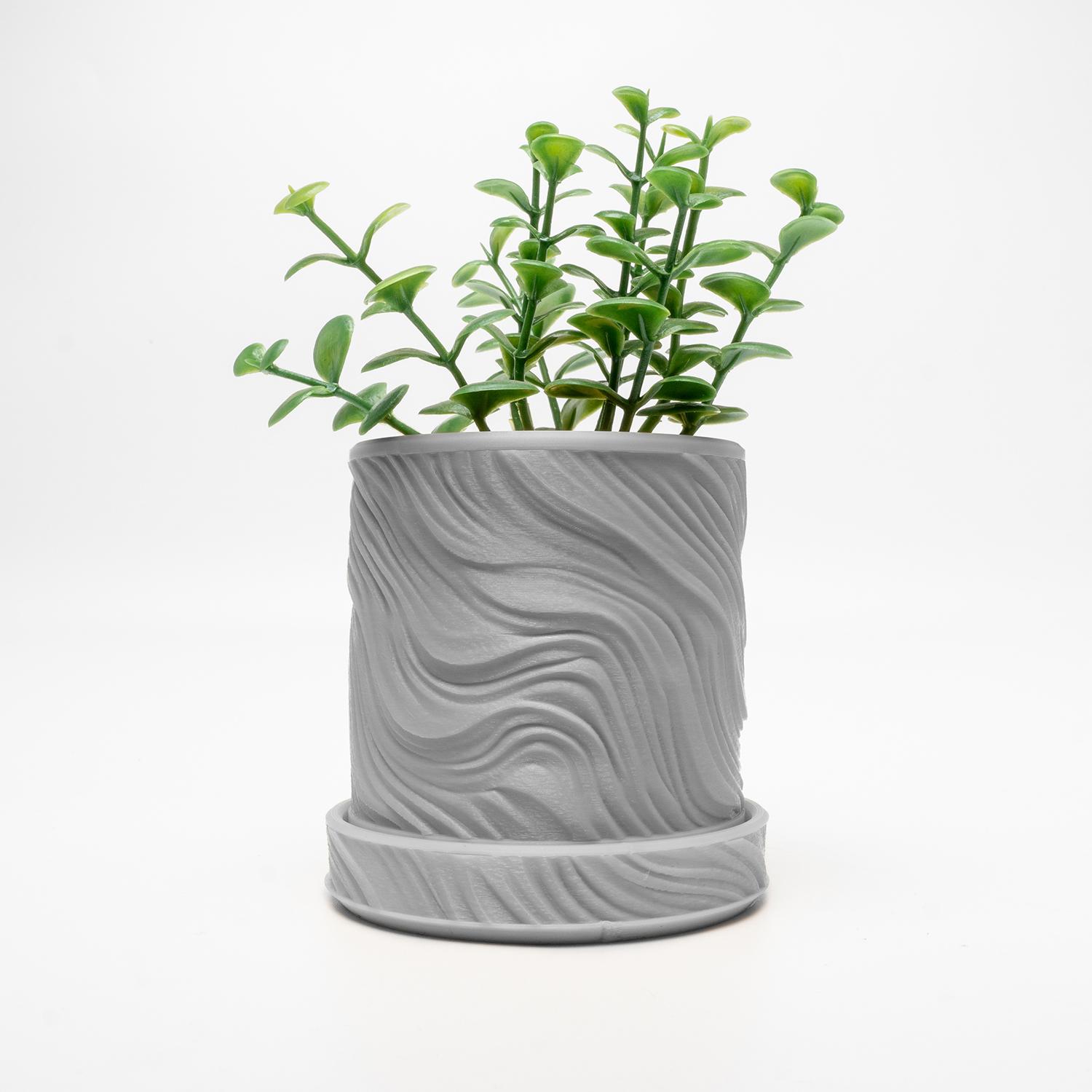 Organic Swirl Planter Round 3d model