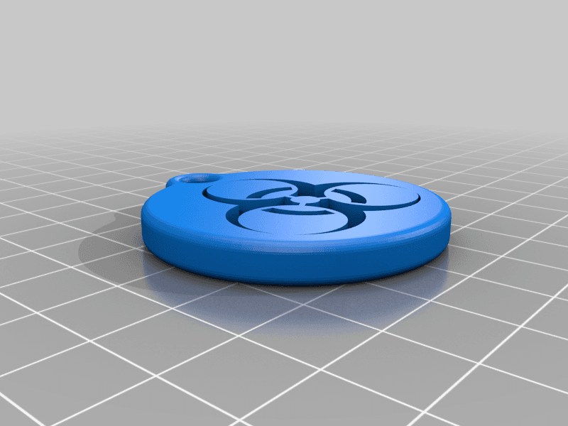 Biohazard Keychain 3d model