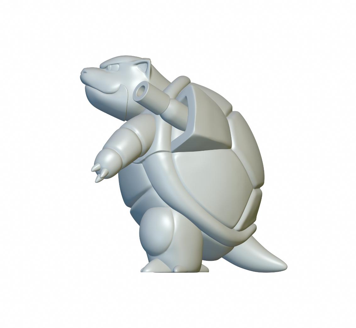 Pokemon Blastoise #9 - Optimized for 3D Printing 3d model