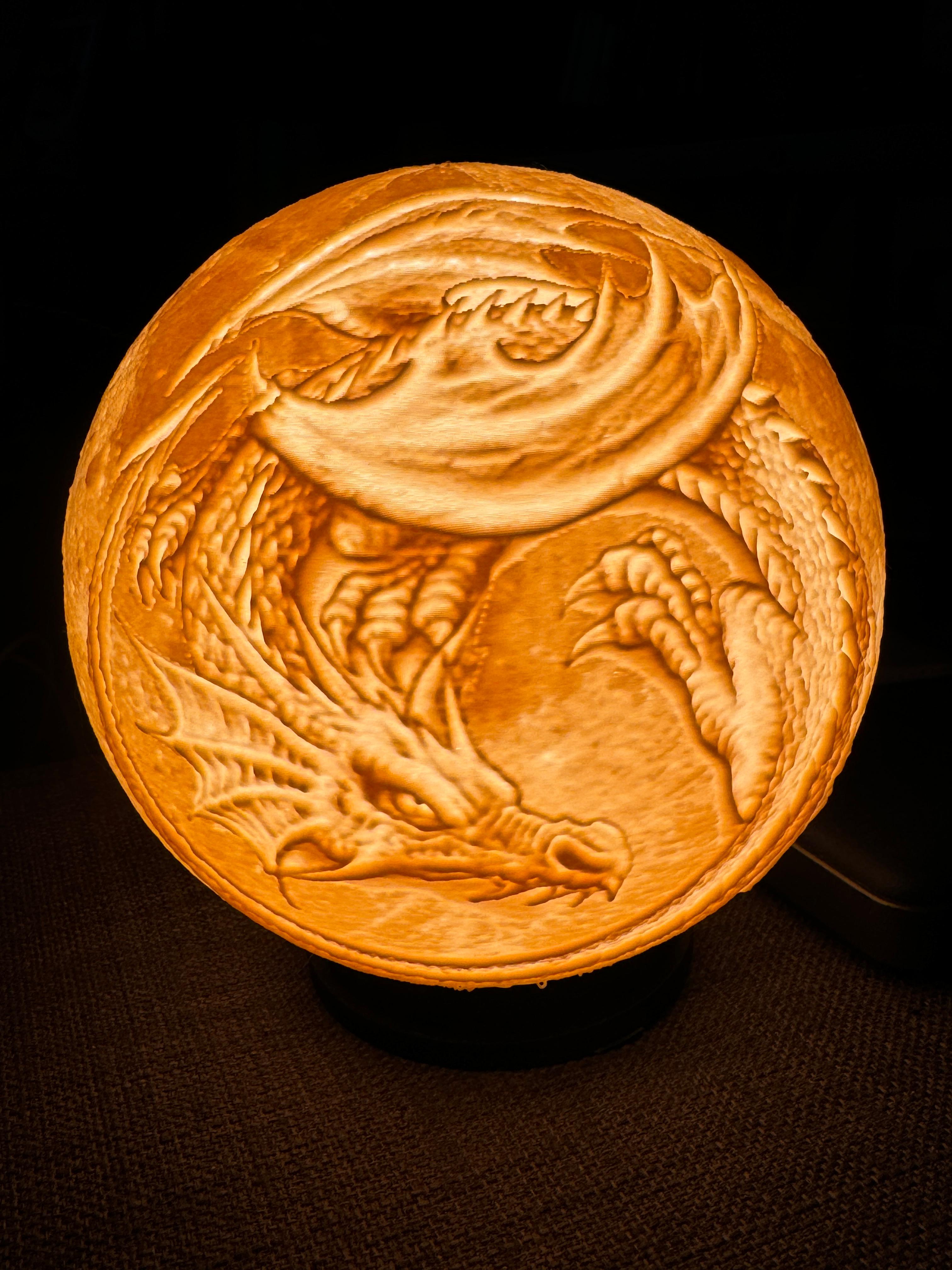 Moon Dragon Lamp 3d model