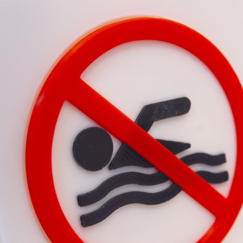 No Swimming Sign 3d model