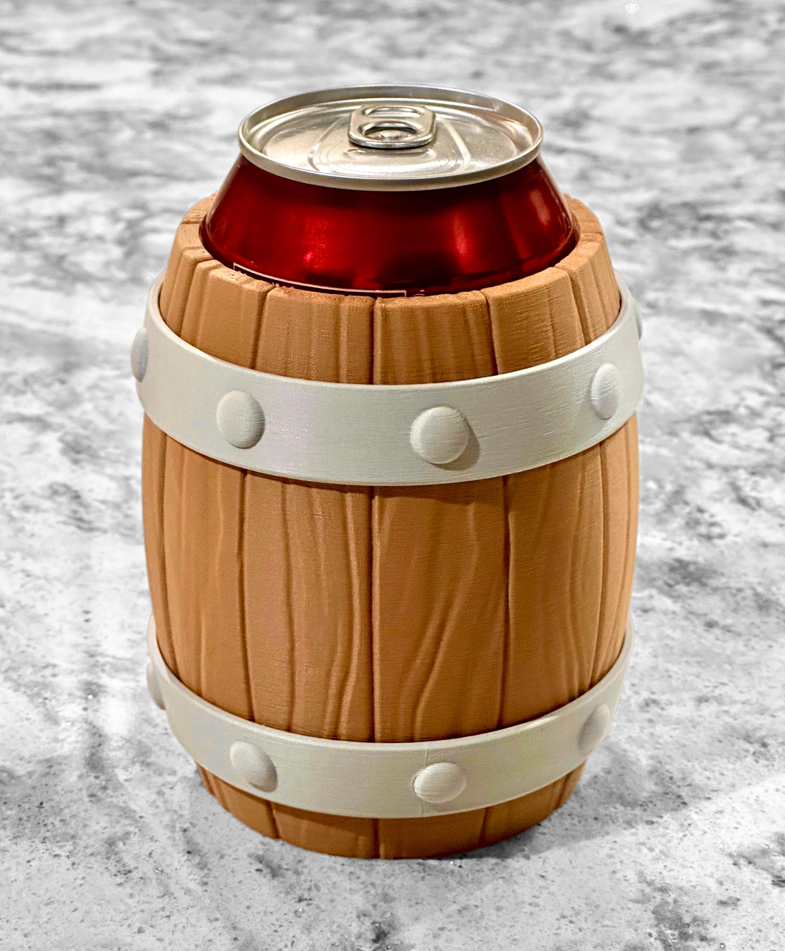 Wood Barrel Can Insulator (Blank Can Cup Remix) 3d model