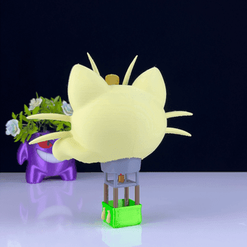 Meowth Hotair Ballon - Multipart 3d model