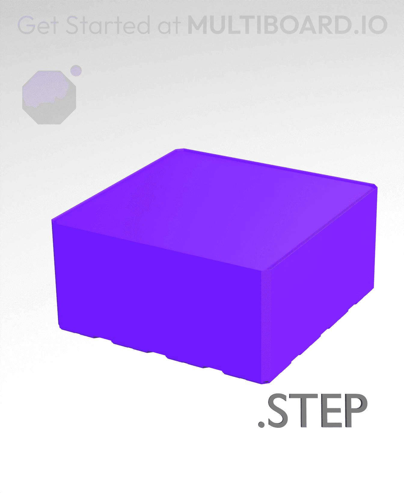 4x4x2 - Multibin Insert - STEP Remixing File 3d model