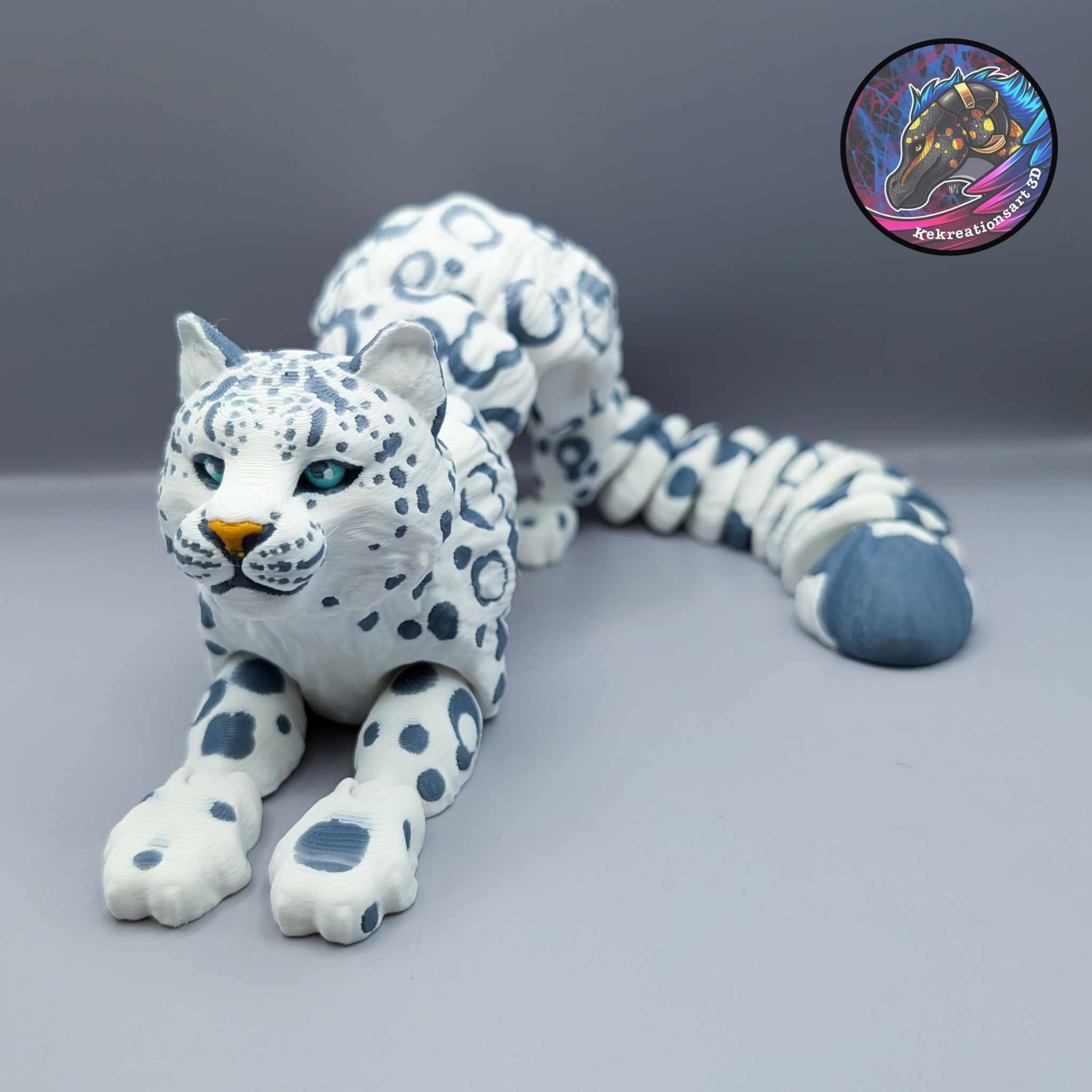 flexi snow leopard 3d model