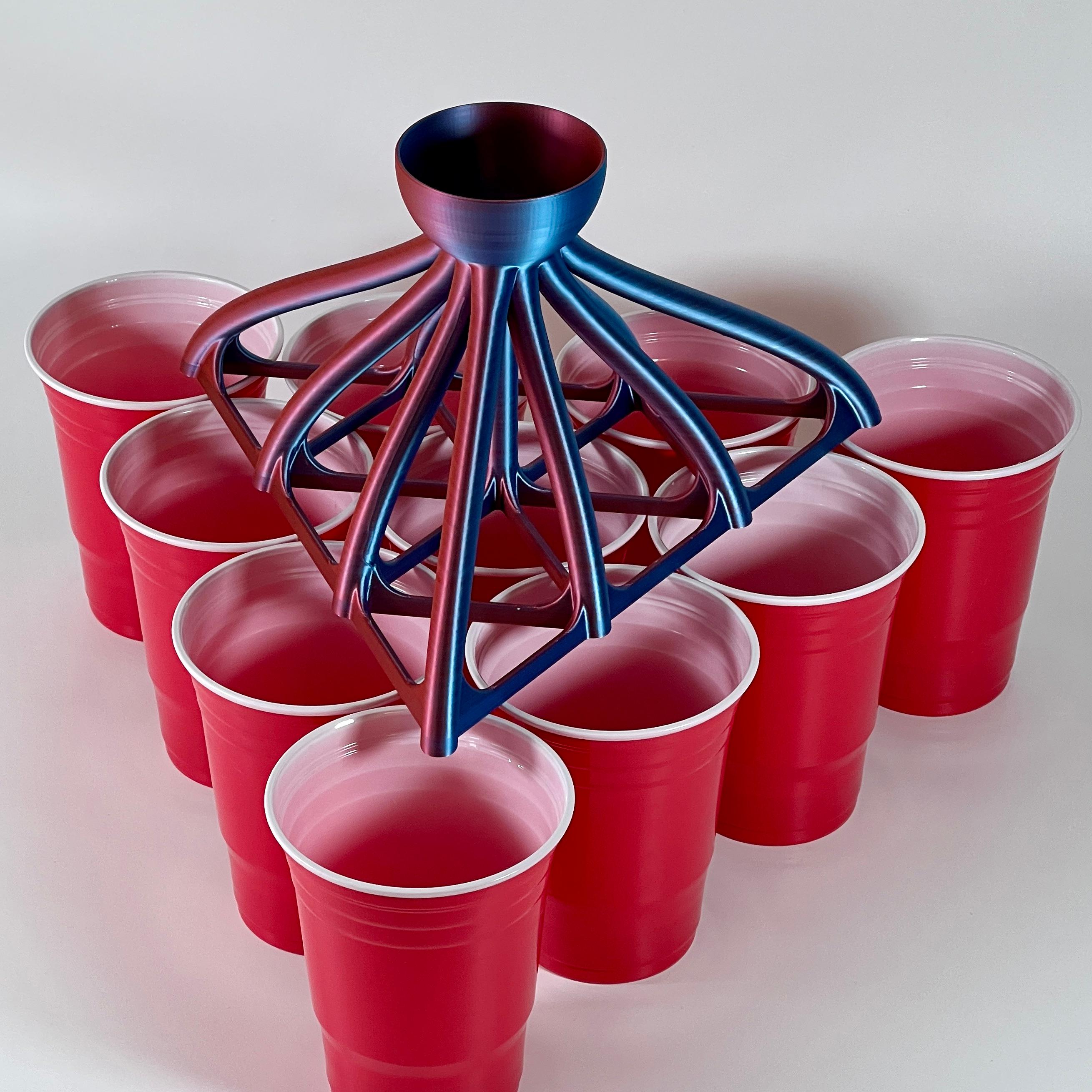 Beer Pong Funnel Filler for 10 Cups 3d model