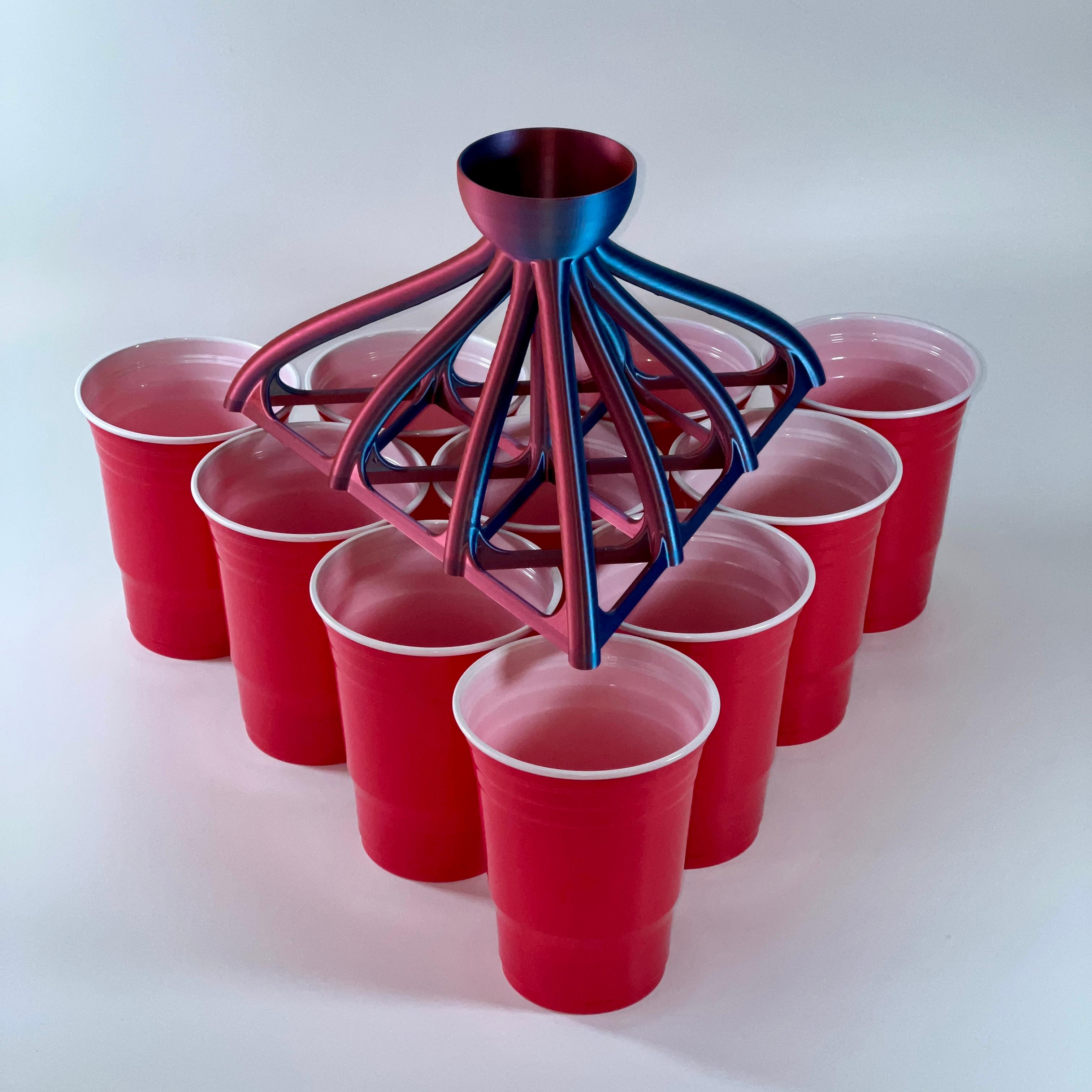 Beer Pong Funnel Filler for 10 Cups 3d model