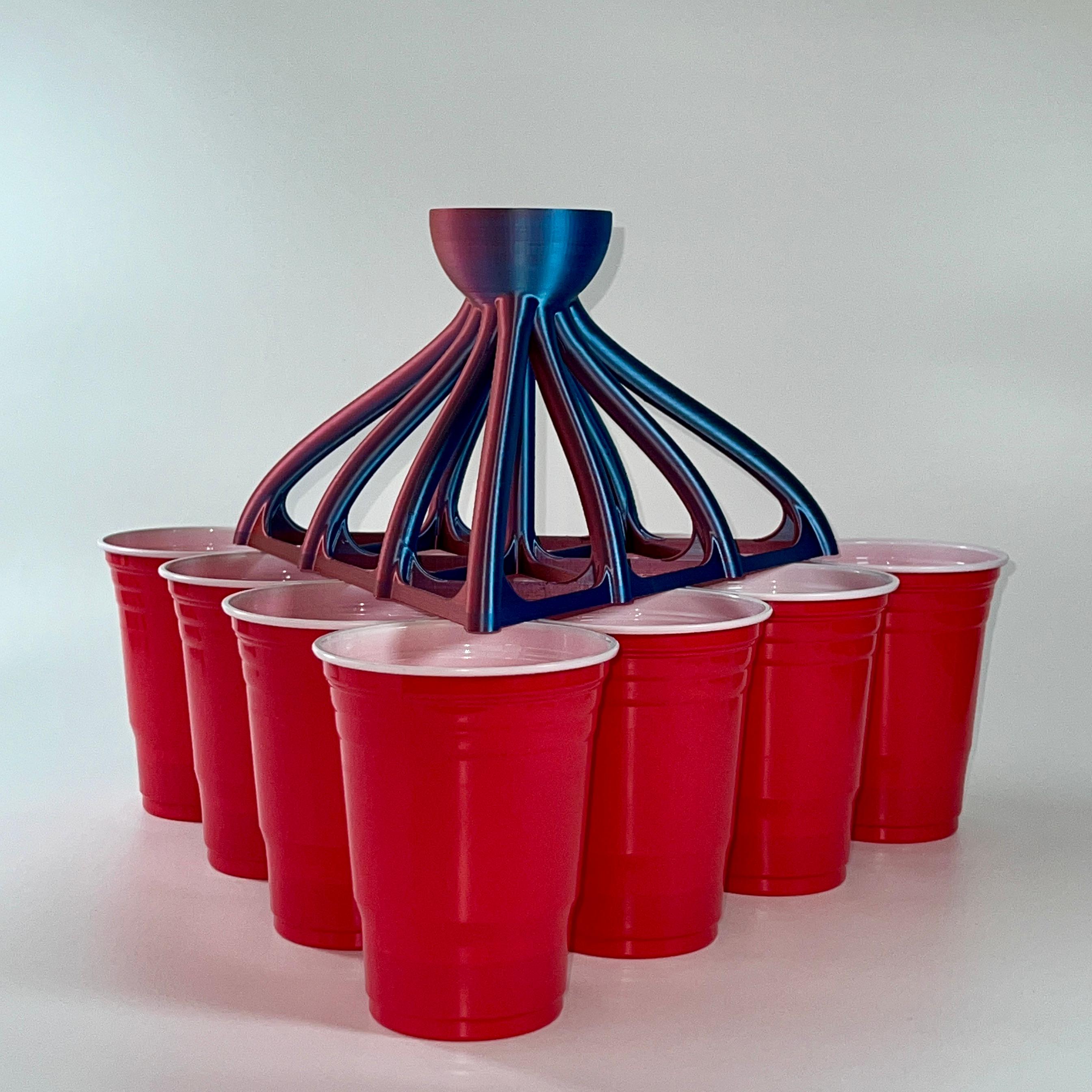 Beer Pong Funnel Filler for 10 Cups 3d model