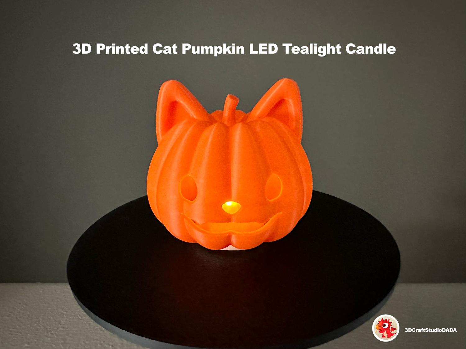 Pumpkin Cat Halloween decor night light 3d model