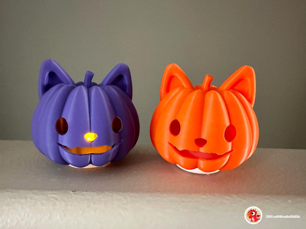 Pumpkin Cat Halloween decor night light 3d model