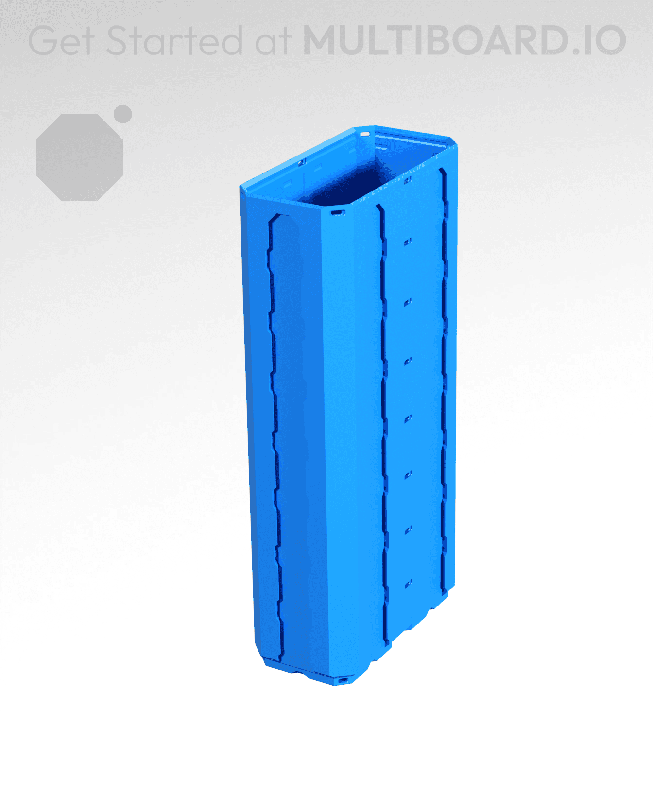 1x2x4 - Topped Multipoint Rail - Multibin Shell 3d model