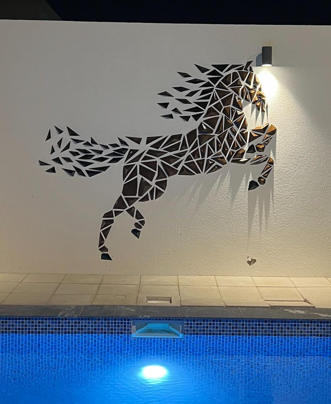 Geometric Horse wall art 3d model