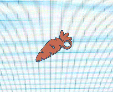 carrot keychain.stl 3d model