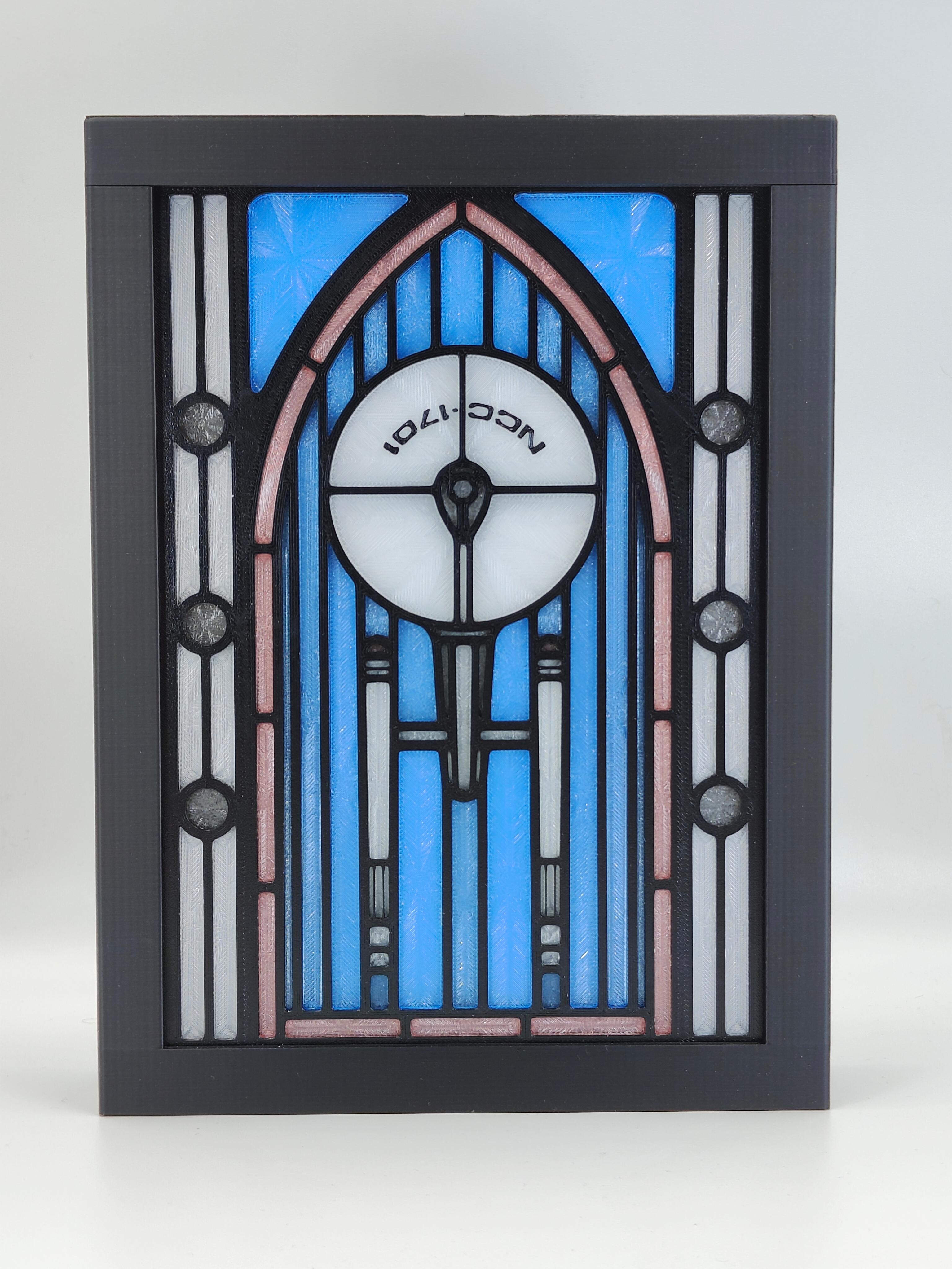 Star Trek Enterprise Stained Glass Lightbox 3d model