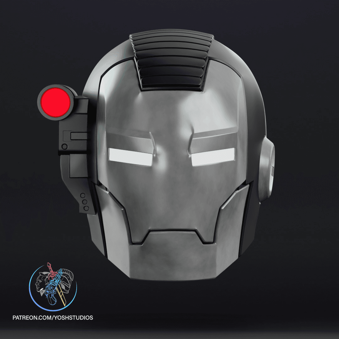 Comic War Machine Helmet 3D Print File STL 3d model