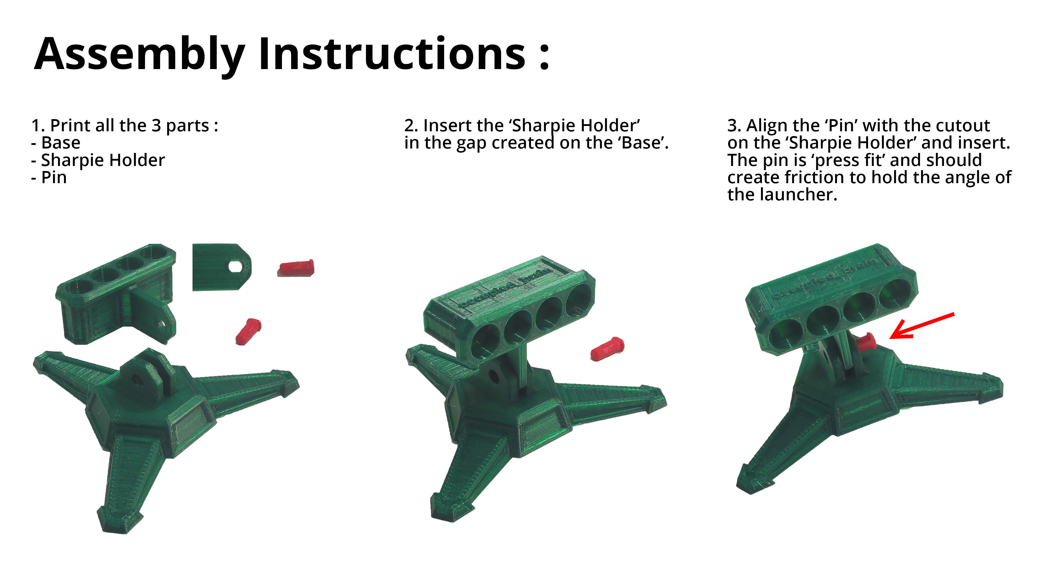 Sharpie Launcher #FunctionalArt 3d model