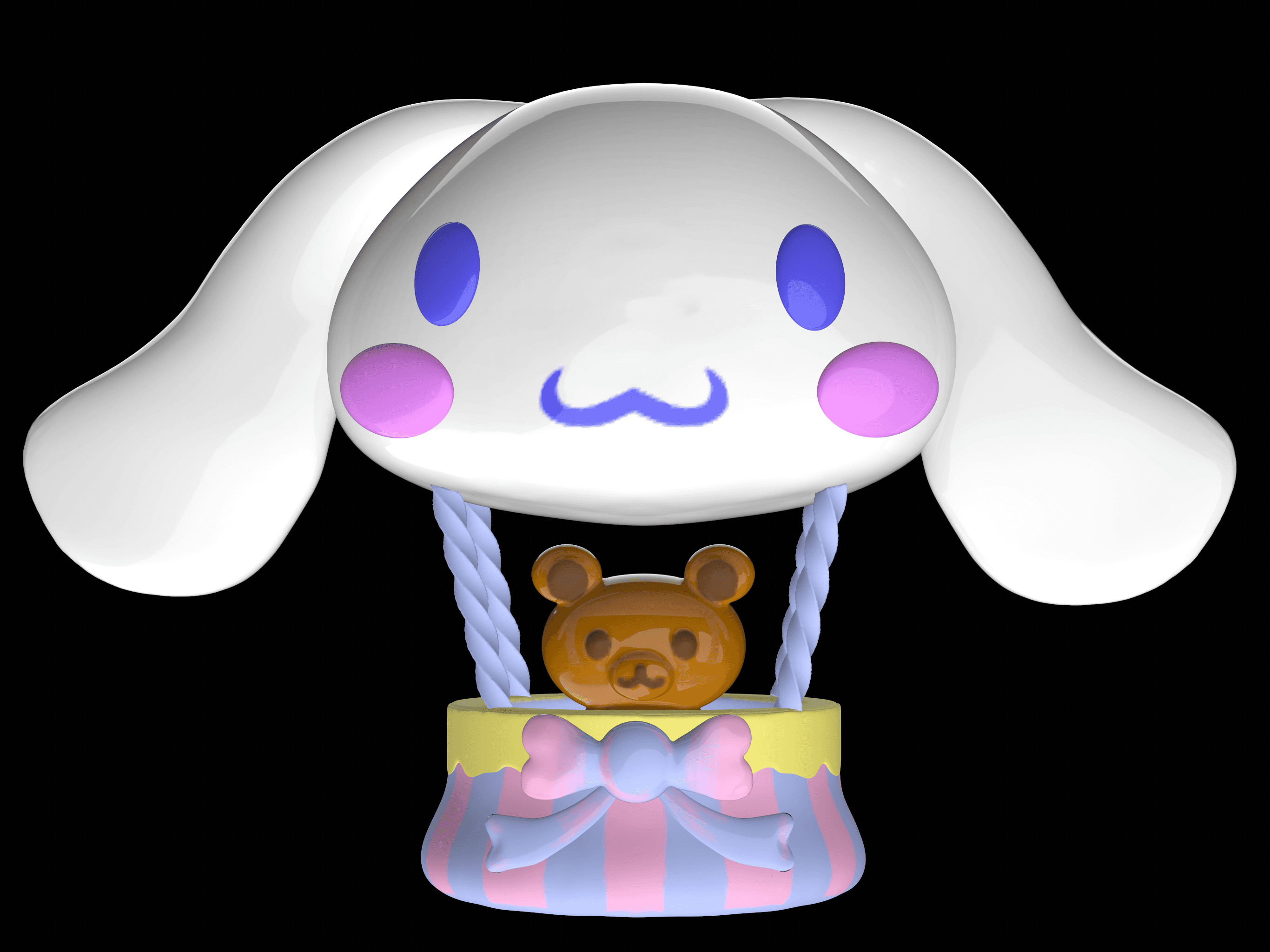 cinnamoroll hot air ballon 3d model